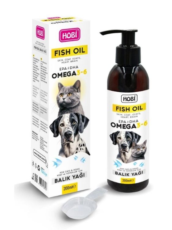 Hobi Kedi ve Köpekler İçin Balık Yağı 200ml