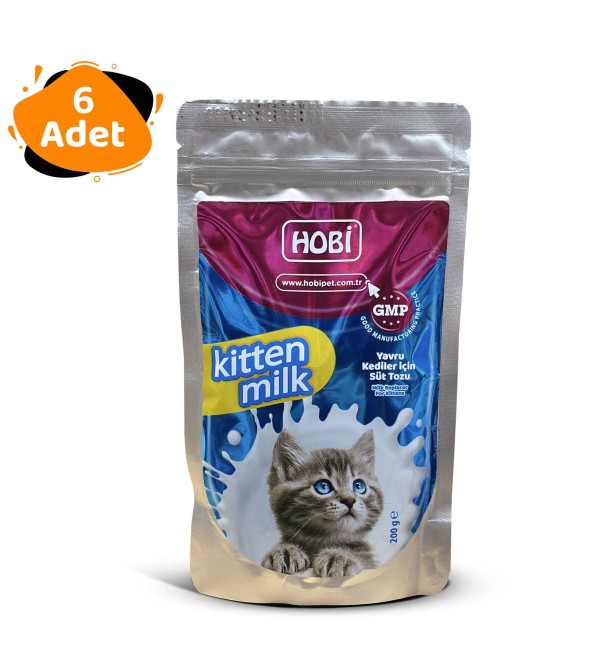 Hobi - Hobi Kitten Milk Yavru Kediler İçin Süt Tozu 200gr x 6 Adet