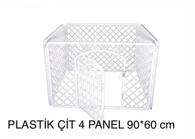Hobi - Hobi Köpekler İçin Plastik Çit 4 Panel 90x60 Cm