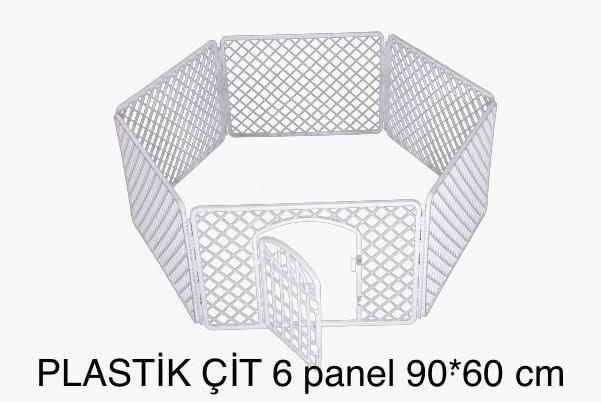 Hobi - Hobi Köpekler İçin Plastik Çit 6 Panel 90x60 Cm