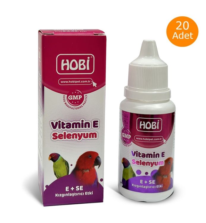 Hobi Kuşlar İçin Vitamin E ve Selenyum Takviyesi 30ml x 20 Adet