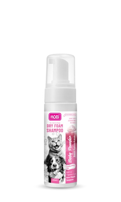 Hobi - Hobi Bebek Pudrası Kokulu Kedi ve Köpekler İçin Köpük Şampuan 200ml