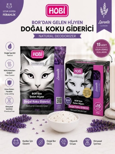 Hobi Lavantalı Doğal Toz Koku Giderici 25 Gr X 15 Adet - Thumbnail