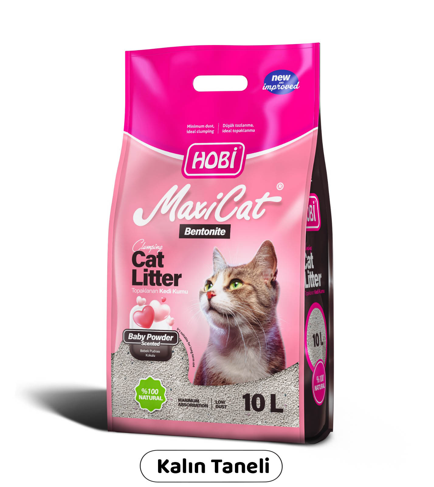 Hobi Maxicat Bebek Pudralı Kalın Taneli Bentonit Kedi Kumu 10 Litre Hobi Maxicat Bebek Pudralı Kalın Taneli Bentonit Kedi Kumu 10 Litre