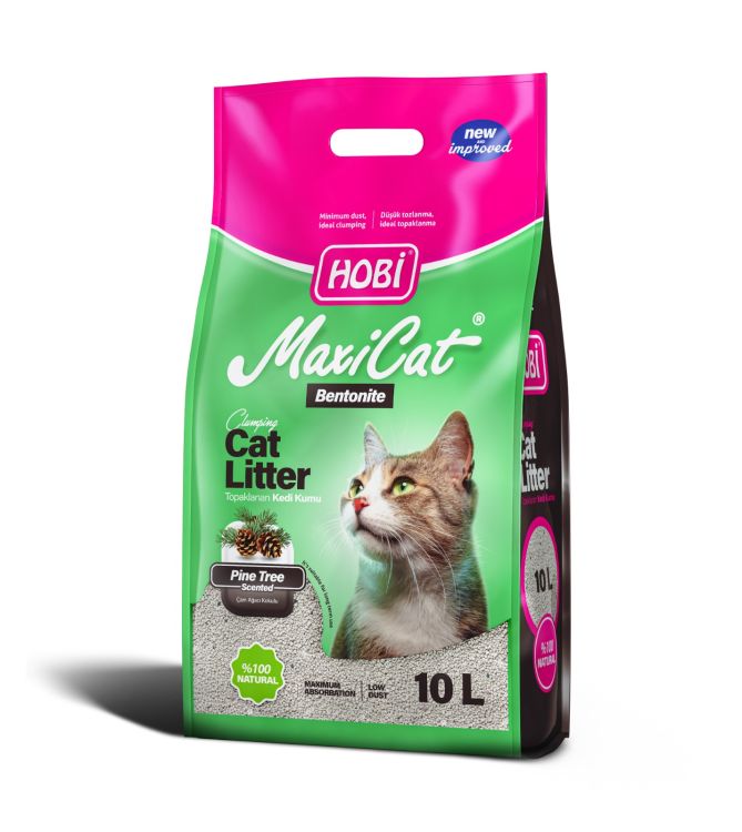 Hobi Maxicat Çam Kokulu Bentonit Kedi Kumu 10 Litre