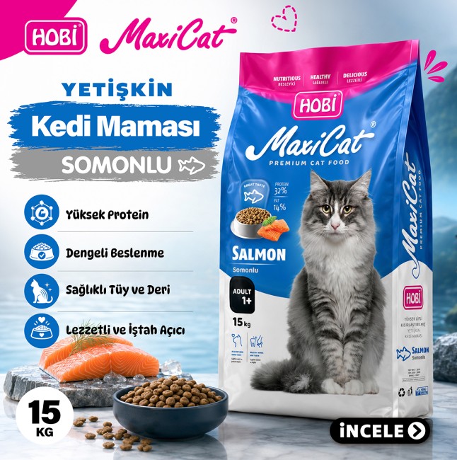 Hobi - Hobi Maxicat Somonlu Yetişkin Kedi Maması 15 kg
