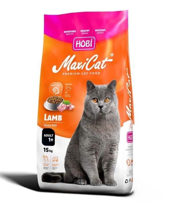 Hobi Maxicat Kuzu Etli Yetişkin Kedi Maması 15kg