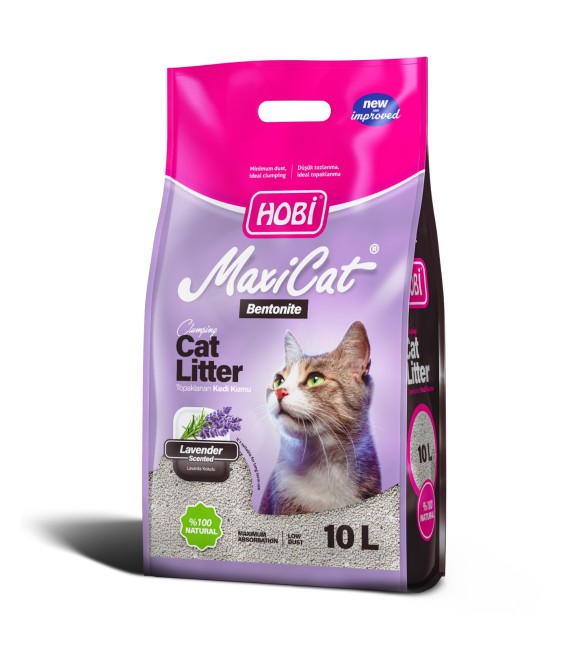 Hobi - Hobi Maxicat Lavanta Kokulu Bentonit Kedi Kumu 10 Litre