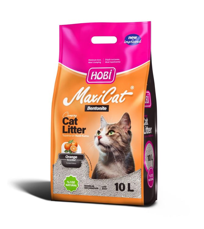 Hobi Maxicat Portakal Kokulu Bentonit Kedi Kumu 10 Litre