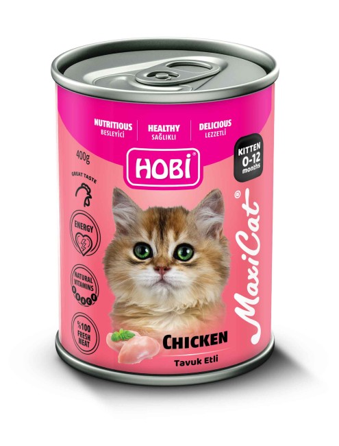Hobi - Hobi Maxicat Tavuklu Yavru Kedi Konservesi 400 Gr X 20 Adet
