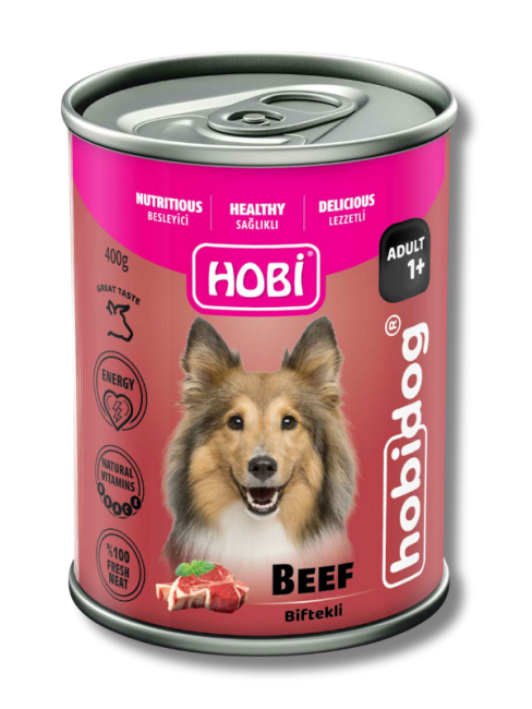 Hobi Hobidog Biftekli Yetişkin Köpek Konservesi 400 Gr X 12 Adet - Thumbnail