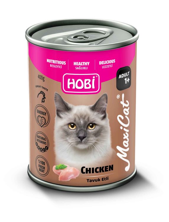 Hobi Maxicat Tavuklu Yetişkin Kedi Konservesi 400 gr x 12 Adet