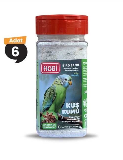 Hobi - Hobi Minarelli Beyaz Kuş Kumu 300 Gr X 6 Adet