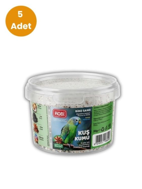 Hobi Minarelli Beyaz Kuş Kumu 300 Gr X 5 Adet