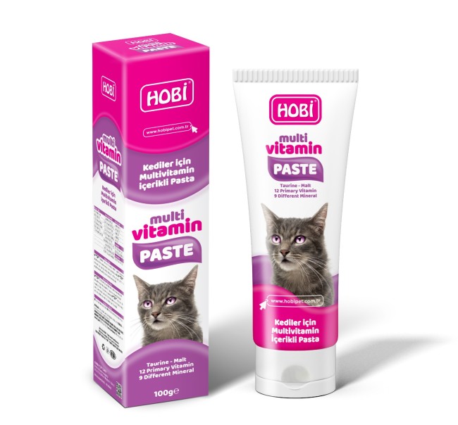 Hobi Multivitamin Paste Kediler İçin Multivitamin İçerikli Pasta 100gr x 12 Adet - Thumbnail