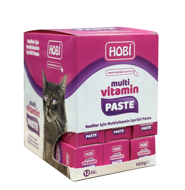 Hobi Multivitamin Paste Kediler İçin Multivitamin İçerikli Pasta 100gr x 12 Adet - Thumbnail