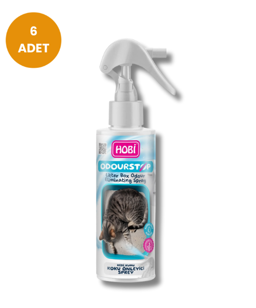 Hobi Odourstop Kedi Kumu Koku Önleyici Sprey 250ml x 6 Adet
