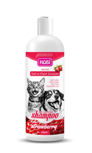 Hobi - Hobi Çilek Özlü Kedi ve Köpek Şampuanı 400ml