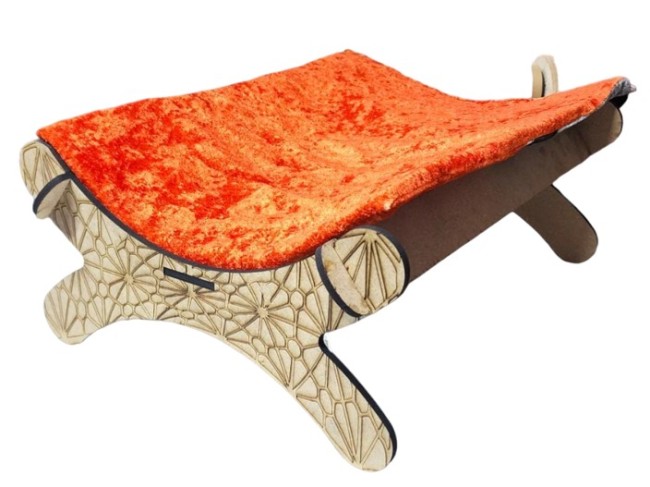 Hobi - Hobi Oval Ahşap Kedi Yatağı Ef343