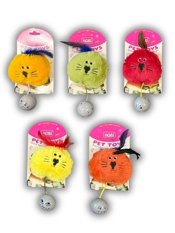 Hobi Pet Toys Aslan Figürlü Peluş Toplu Zilli Oyuncak RD1021 15 Cm 5’li Paket