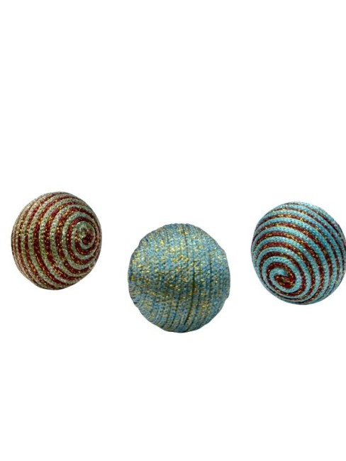 Hobi Pet Toys Kedi & Köpek Parlak İp Sarımlı Oyun Topu 10’lu Paket - Thumbnail