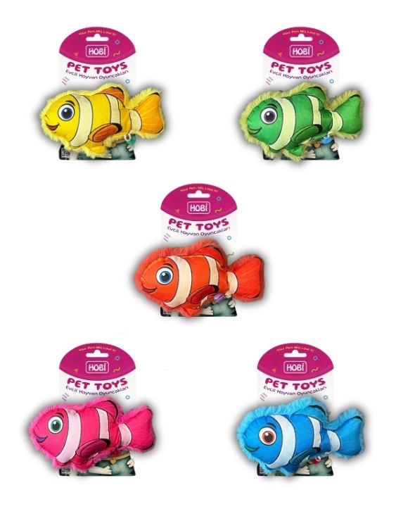 Hobi Pet Toys Nemo Figürlü Zilli Kedi & Köpek Oyuncağı RD1011 15 Cm 5’li Paket