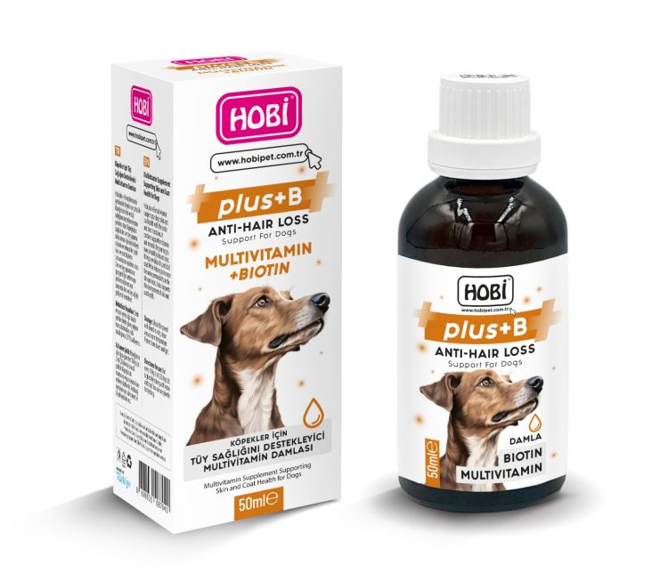 Hobi Plus B Köpekler İçin Tüy Sağlığını Destekleyeci Multivitamin Damlası 50ml