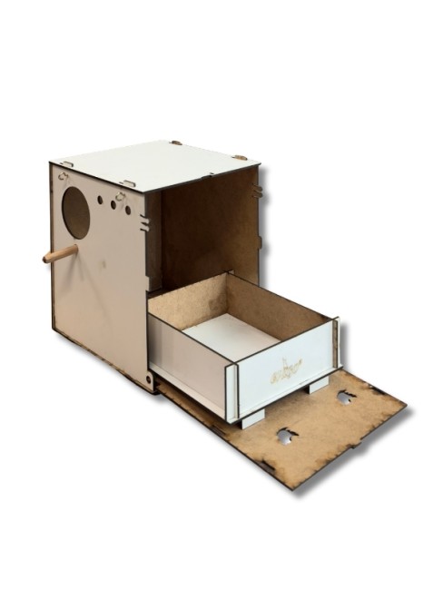 Hobi - Hobi Renkli Ahşap Folluklu Show Muhabbet Kuşu & Paraket Yuvalığı – 4’lü Set