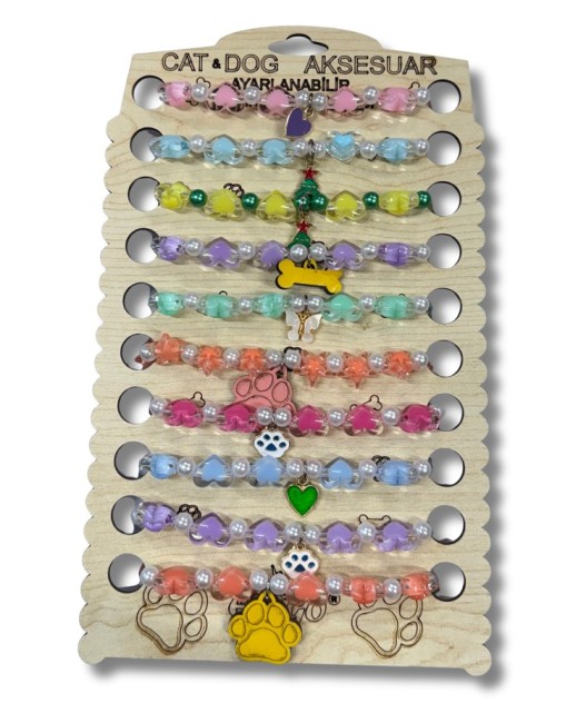 Hobi - Hobi Renkli Kedi Kolyesi Ef205 X 10 Adet