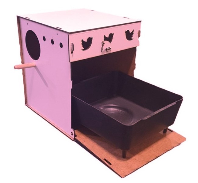 Hobi - Hobi Renkli Plastik Folluklu Show Muhabbet Ve Paraket Yuvalık X 4 Adet