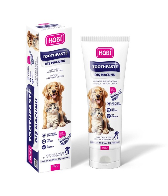Hobi - Hobi Toothpaste Kedi Ve Köpekler İçin Diş Macunu 100 Gr x 12 Adet