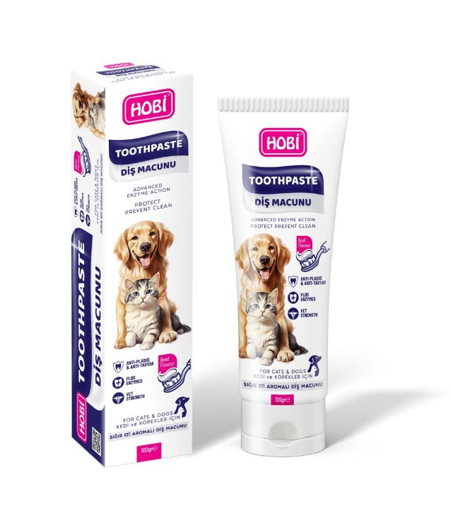 Hobi Toothpaste Kedi Ve Köpekler İçin Diş Macunu 100 Gr x 12 Adet