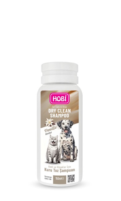 Hobi - Hobi Vanilya Kokulu Kedi ve Köpekler İçin Kuru Toz Şampuan 150ml