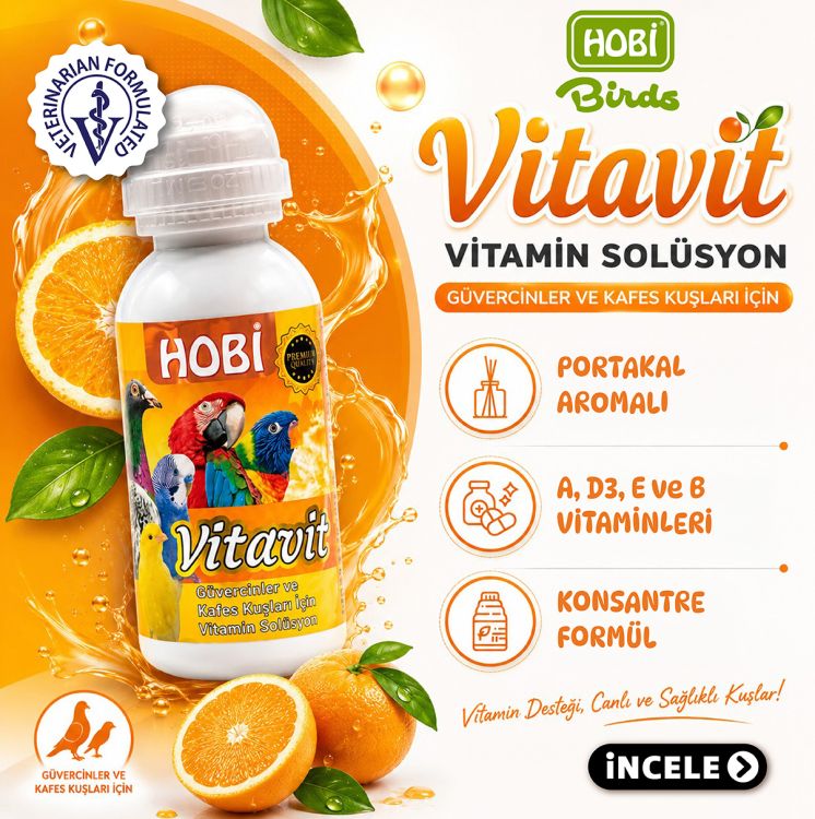 Hobi Vitavit Kuşlar İçin Güçlendirme Vitamini 100 Ml