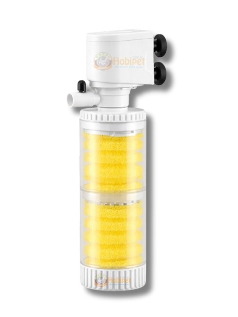 Jingye - Jingye JY-8200F Şeffaf Gövdeli Akvaryum İç Filtre 10W 600L/H Beyaz