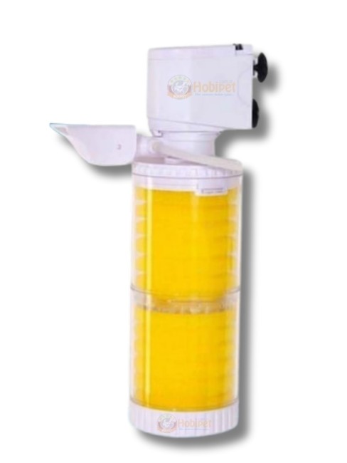 Jingye - Jingye JY-8300F Şeffaf Gövdeli Akvaryum İç Filtre 20W 800L/H Beyaz