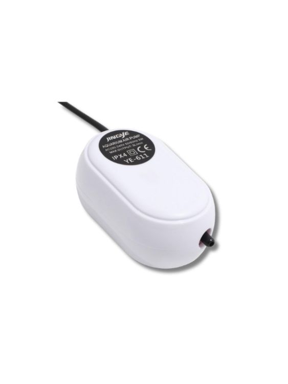 Jingye YE-611 Tek Çıkışlı Sessiz Akvaryum Hava Motoru Beyaz 3W 3L/Min