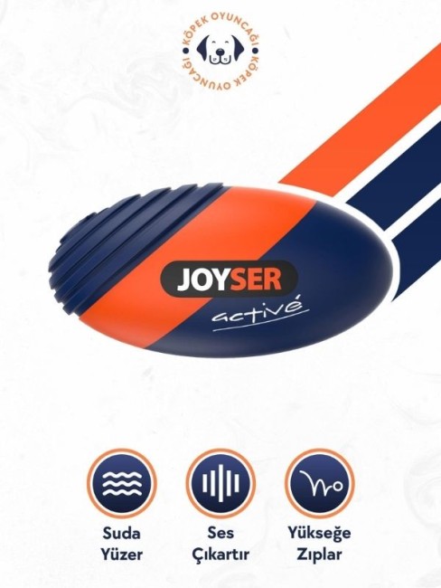 Joyser - Joyser Jys-7069 Active Tpu Rugby Köpek Oyuncağı Mavi-Turuncu