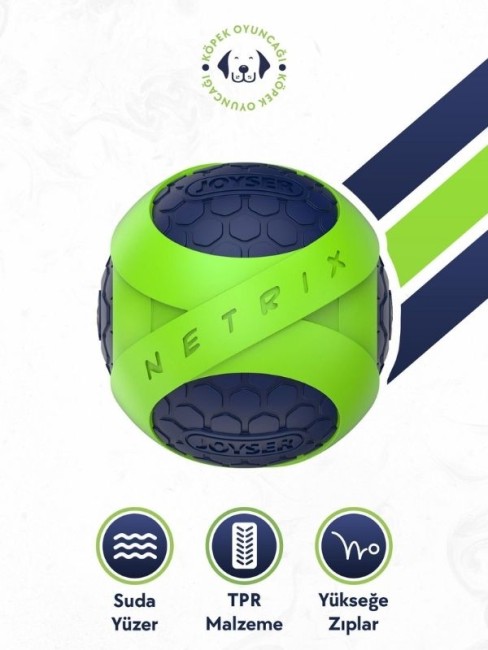Joyser - ​Joyser Jys-7106 Netrix Top Köpek Oyuncağı Yeşil-Mavi