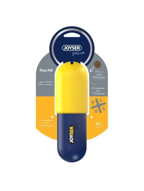 Joyser Plus Jys-7133 Kauçuk Hap Şeklinde Köpek Oyuncağı Sarı-Lacivert - Thumbnail