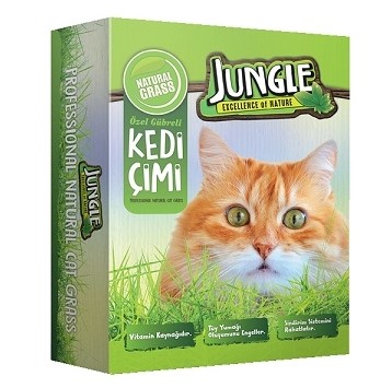Jungle - Jungle Doğal Kedi Çimi Fileli X 6 Adet