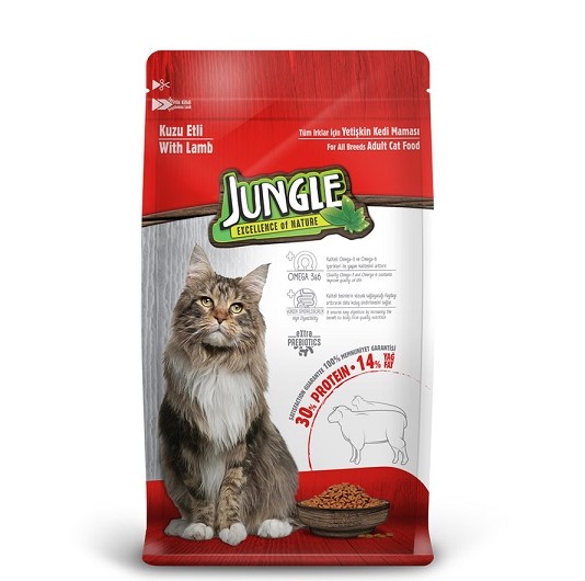 Jungle - Jungle Kuzu Etli Yetişkin Kedi Maması 1.5 Kg X 4 Adet