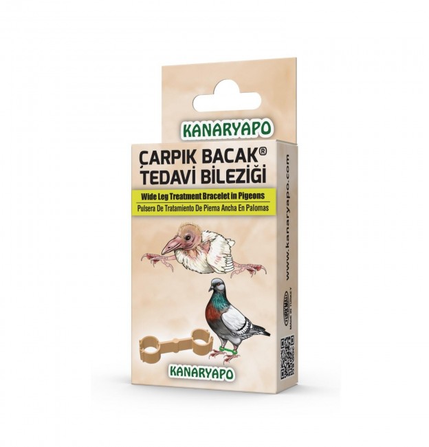 Kanaryapo - Kanaryapo Güvercinler ve Papağanlar İçin Çarpık Bacak Tedavi Bileziği X 3 Adet