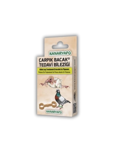 Kanaryapo - Kanaryapo Güvercinler ve Papağanlar İçin Çarpık Bacak Tedavi Bileziği 10’lu Set