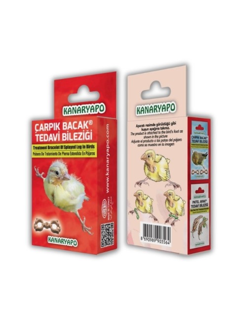 Kanaryapo - Kanaryapo Kanarya Kuşları İçin Çarpık Bacak Tedavi Bileziği 10’lu Set