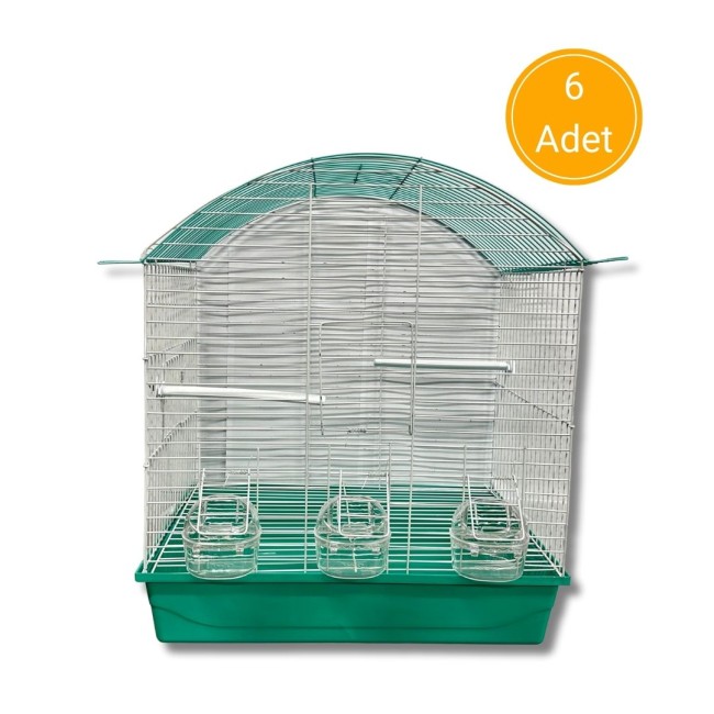 Kartal Kafes - Kartal Kafes 3 Yemlikli Büyük Boy Kuş Kafesi X 6 Adet