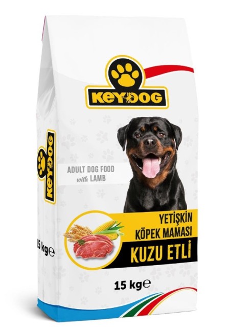 Keydog - Keydog Kuzu Etli Yetişkin Köpek Maması 15 Kg