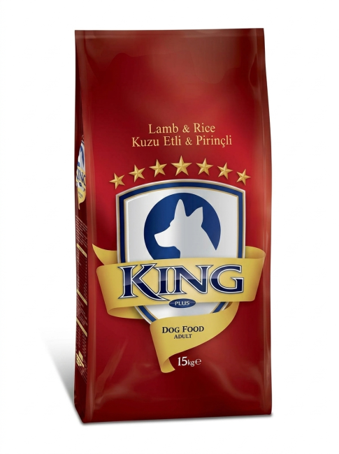 King - King Kuzu Etli Pirinçli Yetişkin Köpek Maması 15 Kg
