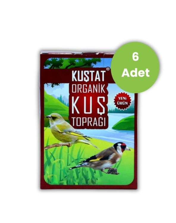 Kuştat Organik Kuş Toprağı 0.5 Litre x 6 Adet