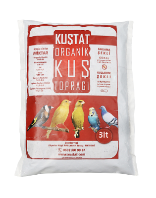 Kuştat Organik Kuş Toprağı 3 Litre x 3 Adet